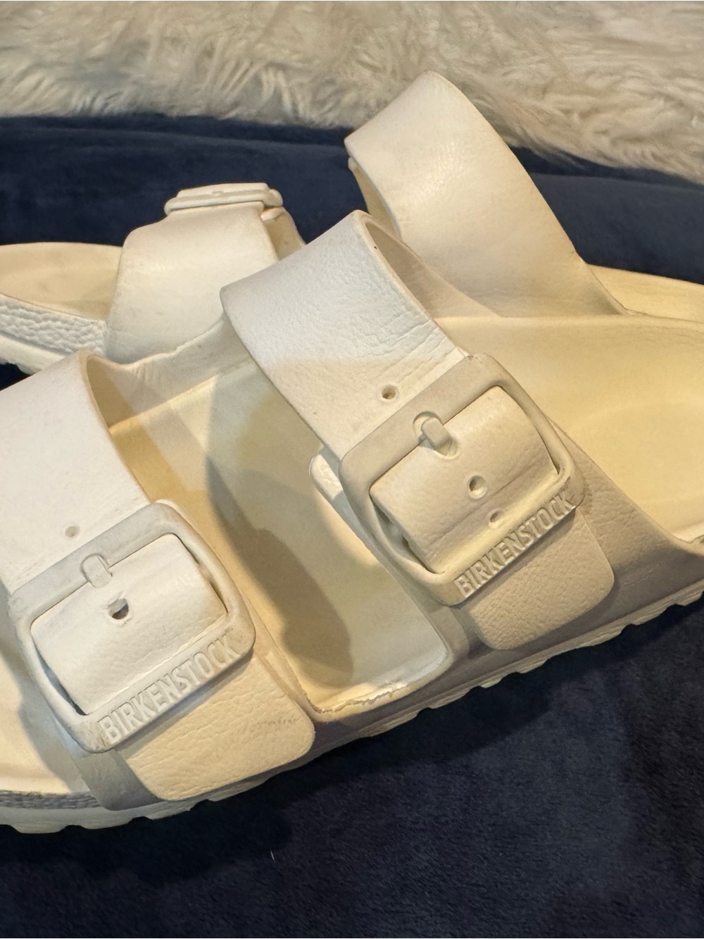 Birkenstock White Double Strap EVA Sandals - Picture 2 of 7
